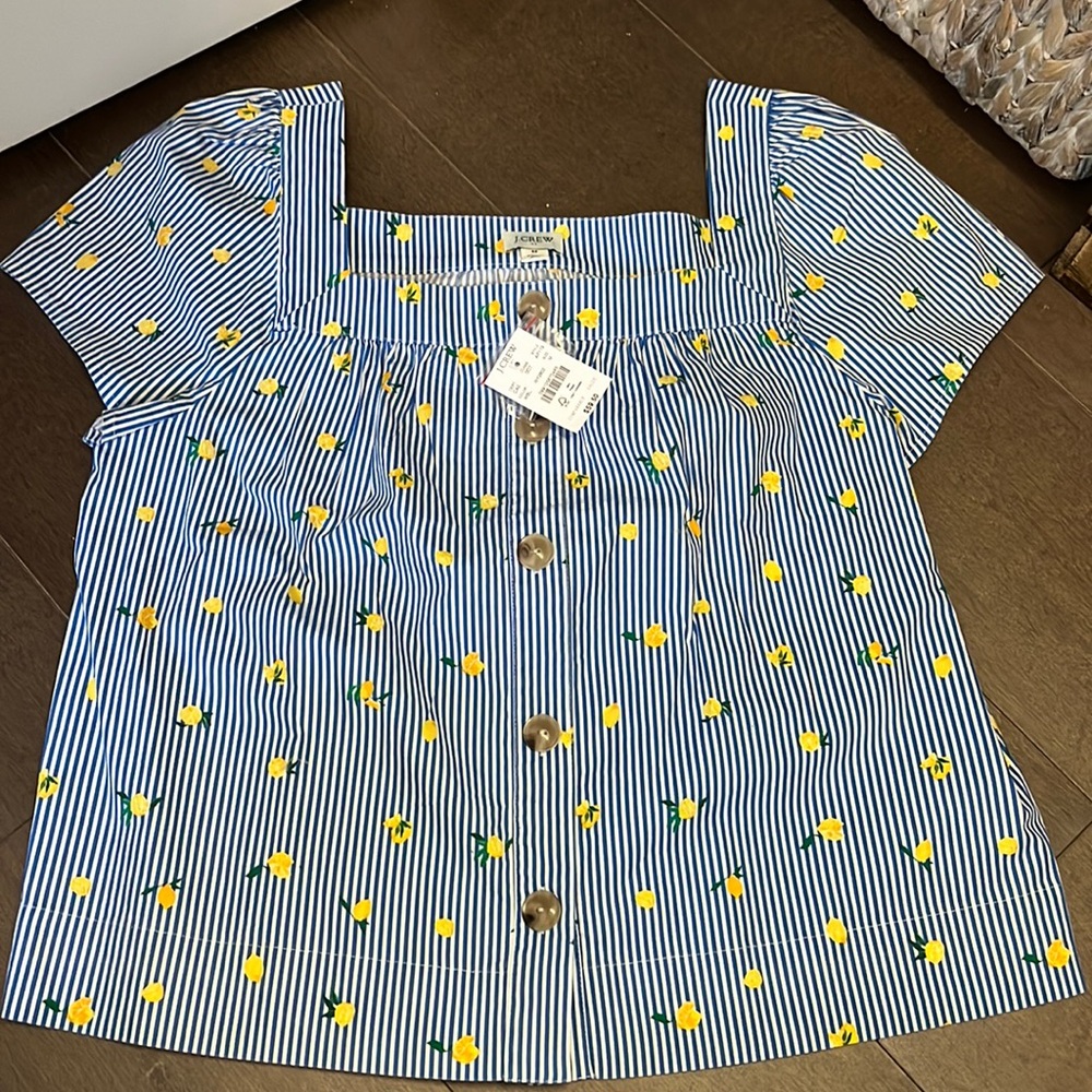 J Crew lemon blouse